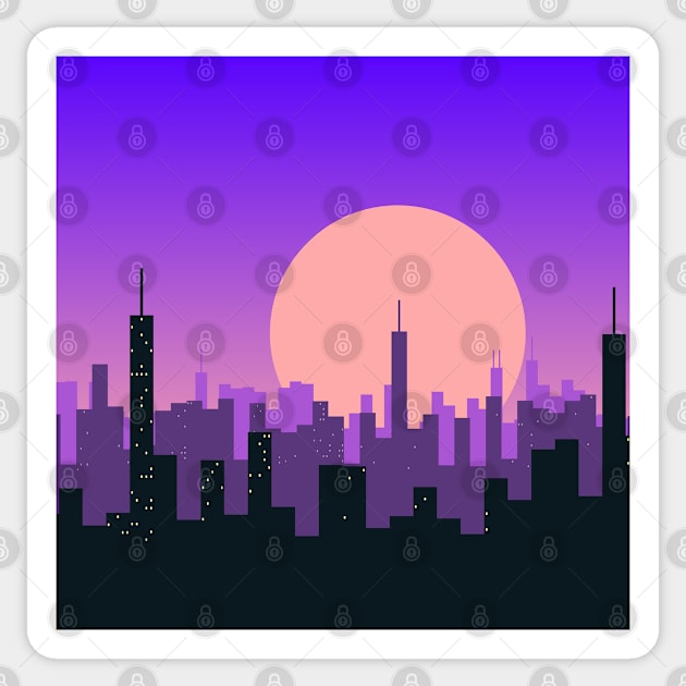 Surreal Skyline Sticker by Kaleiope_Studio